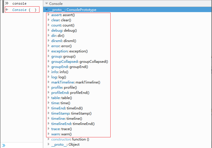 firefox Console API